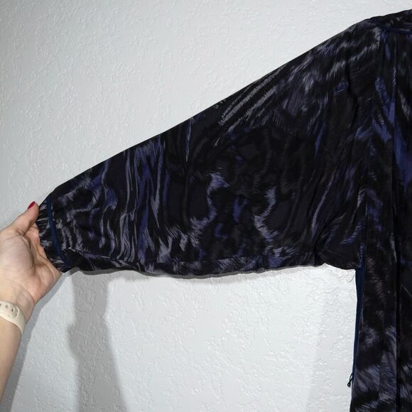 Rebecca Taylor Blue Animal Print Silk Dress Size 6 - Picture 2 of 8